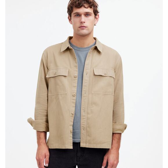Madewell Other - NWOT Madewell Garment-Dyed Straight-Hem Work Shirt In Driftwood Size XL